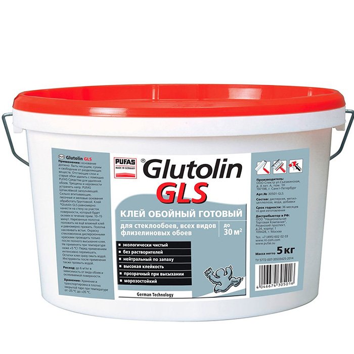 Клей готовый для стеклообоев PUFAS Glutolin GLS 10 кг
