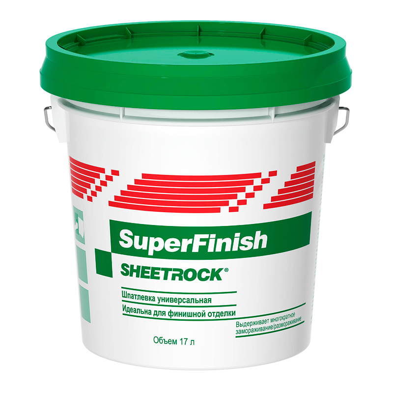 Шпатлевка. SUPERFINISH Danogips 17л. Sheetrock SUPERFINISH 28 кг. Sheetrock SUPERFINISH 17л. Шпатлевка Шитрок Sheetrock SUPERFINISH 28кг.