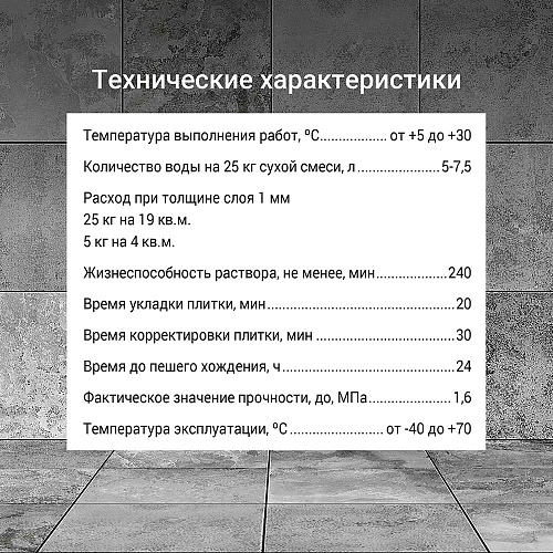 Плиточный клей Юнис Гранит 25 кг