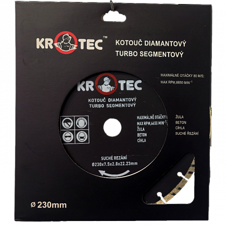 Диск алмазный 230 мм KROTEC Турбо Сегментированный  цена