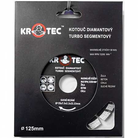 Диск алмазный 125 мм KROTEC Турбо сегментированный  цена